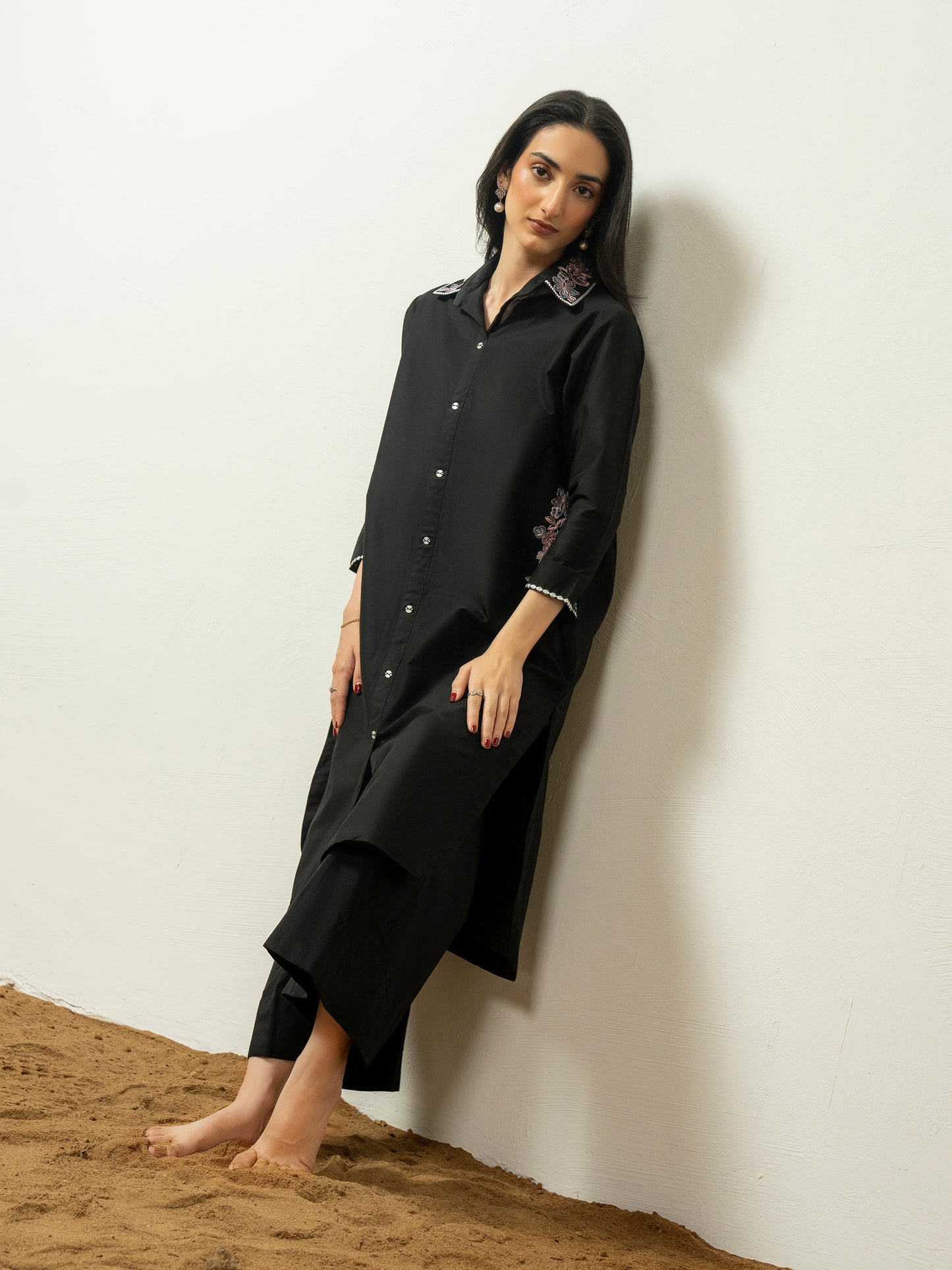 Cambric Shirt-Embroidered (Pret)