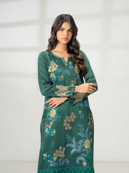2 Piece Raw Silk Suit-Embroidered (Pret)