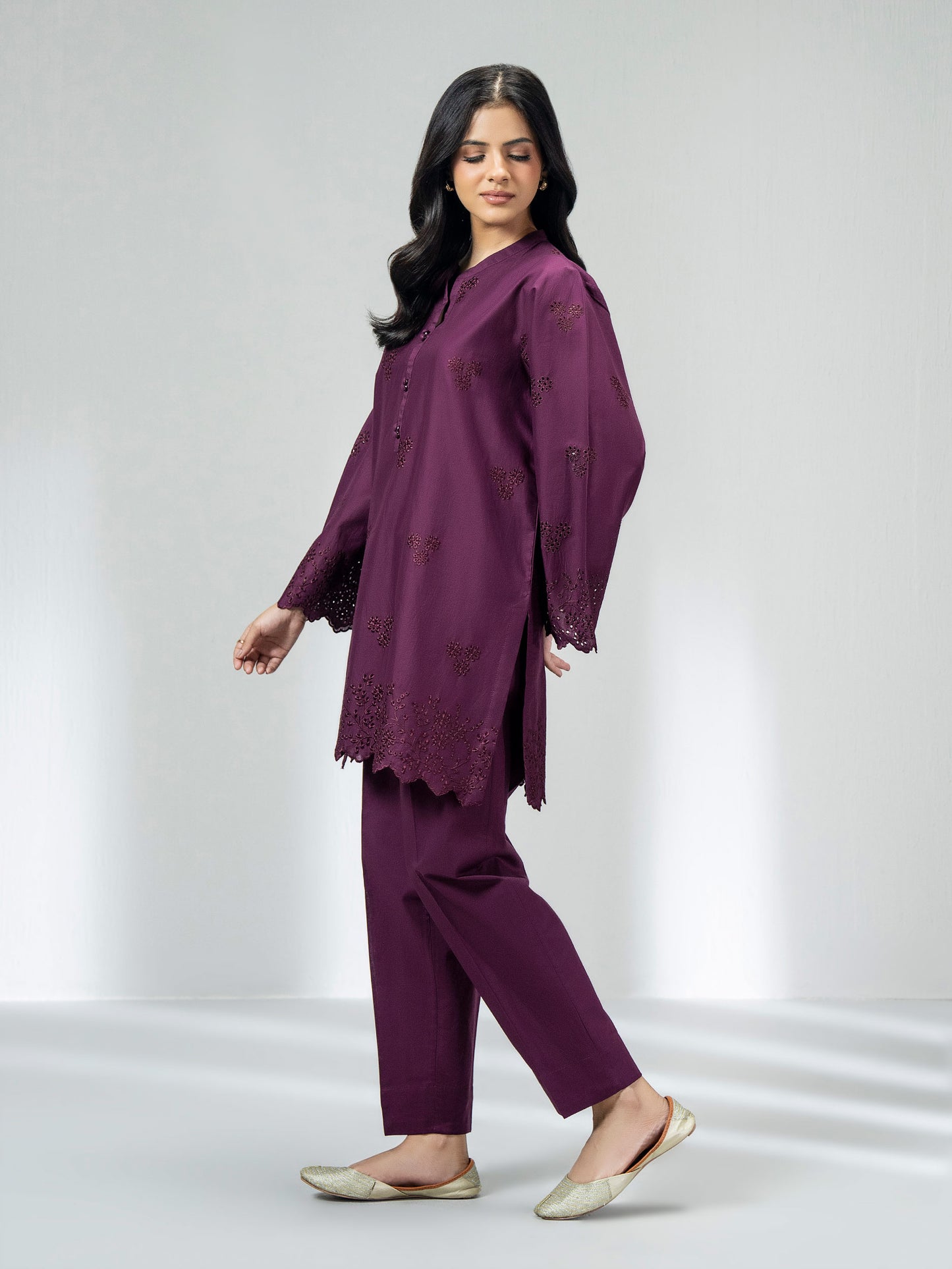 Cambric Co-ord Set- Embroidered