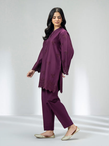 Cambric Co-ord Set- Embroidered