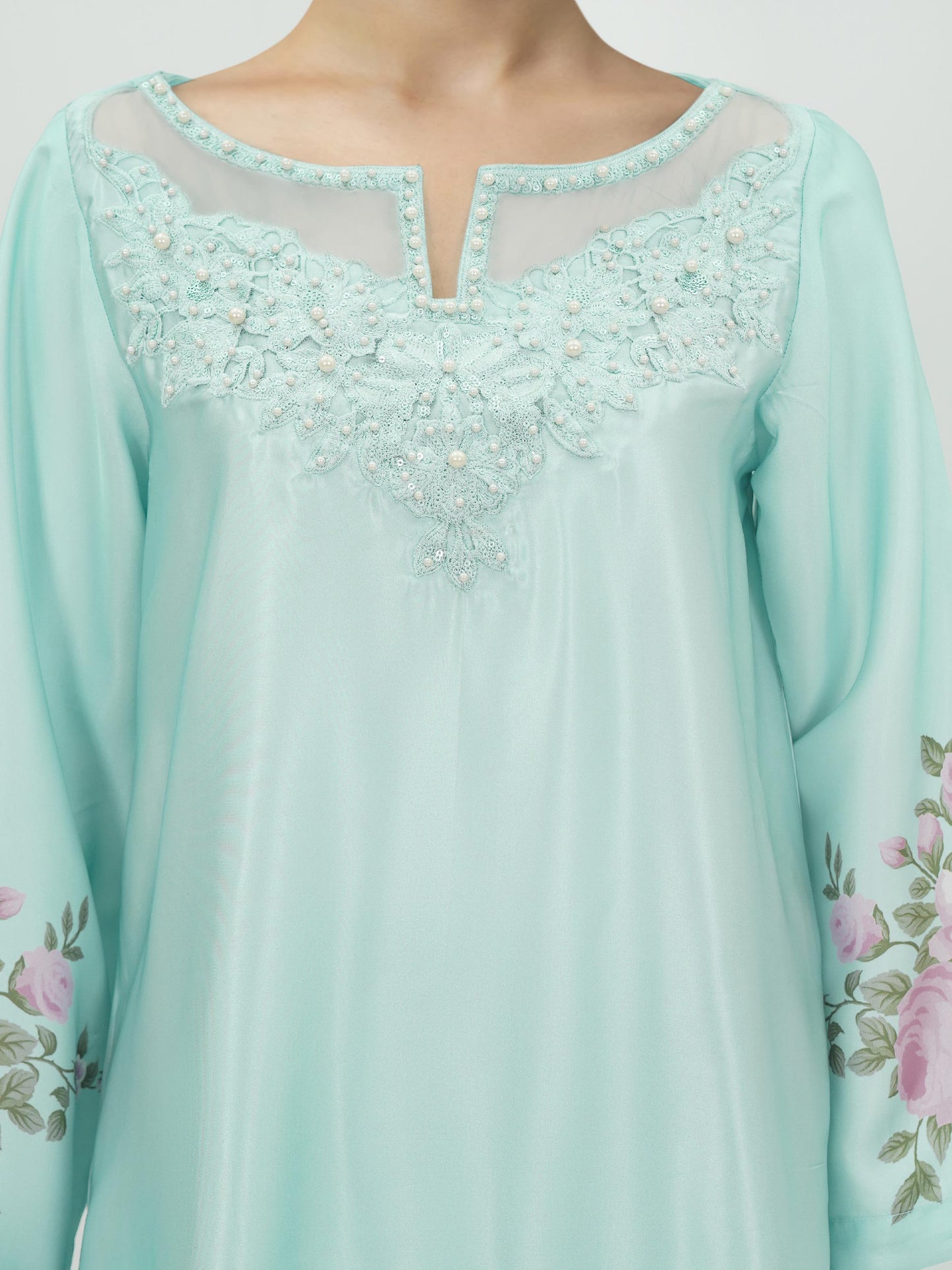 3 Piece Silk Suit- Embroidered (Pret)