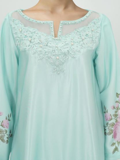 3 Piece Silk Suit- Embroidered (Pret)