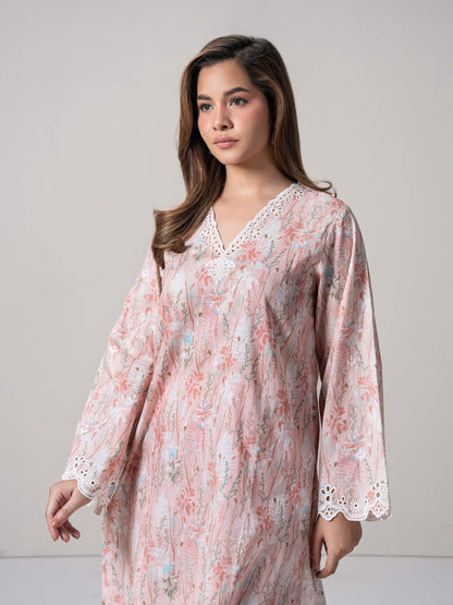 2-Piece Cambric Slub Suit-Embroidered (Pret)