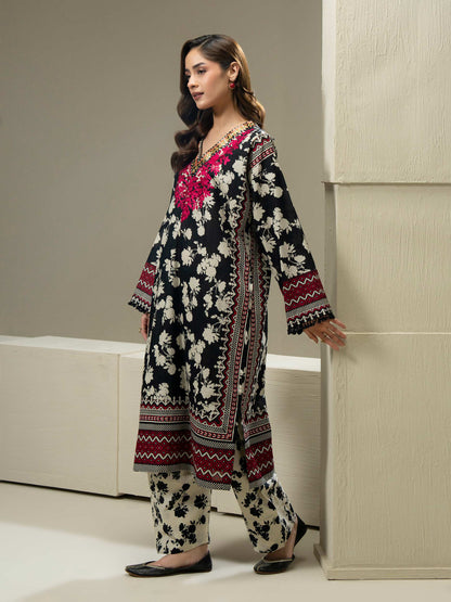 2 Piece Cambric Suit-Embroidered (Pret)