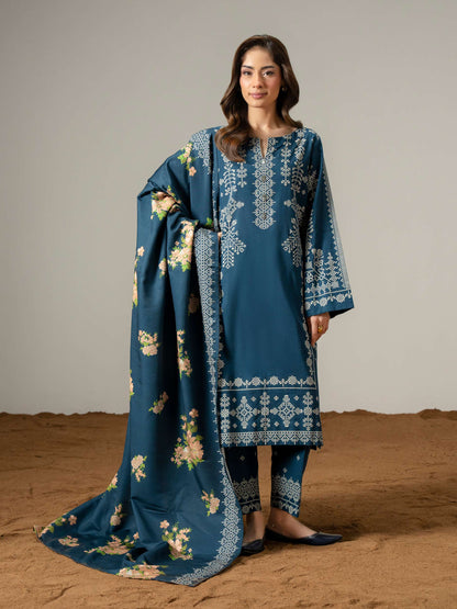 3 Piece Khaddar Suit-Paste Print (Pret)