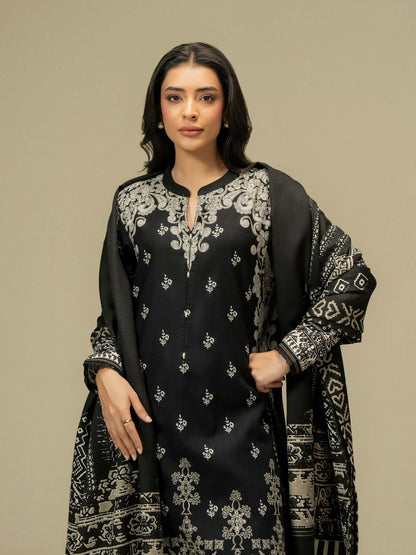 3 Piece Khaddar Suit-Paste Print (Pret)