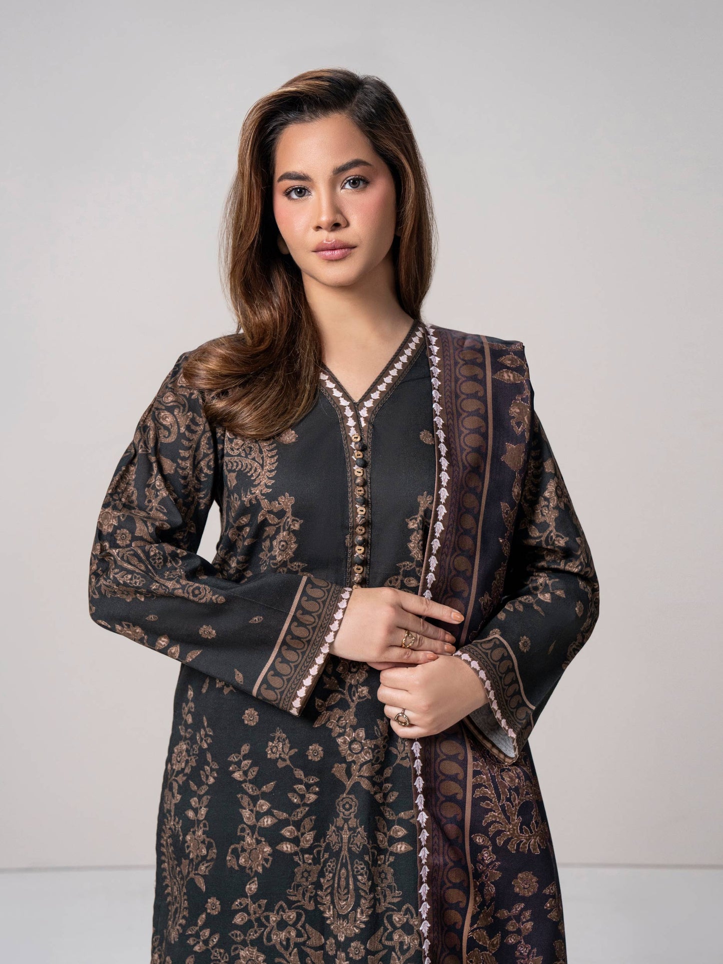 3 Piece Khaddar Suit (Pret)