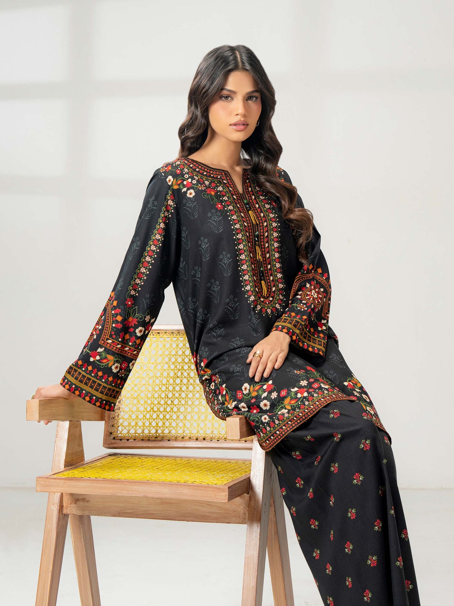 2 Piece Viscose Suit-Printed (Pret)