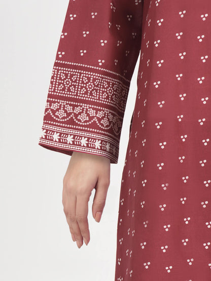 3 Piece Cambric Suit- Embroidered (Pret)