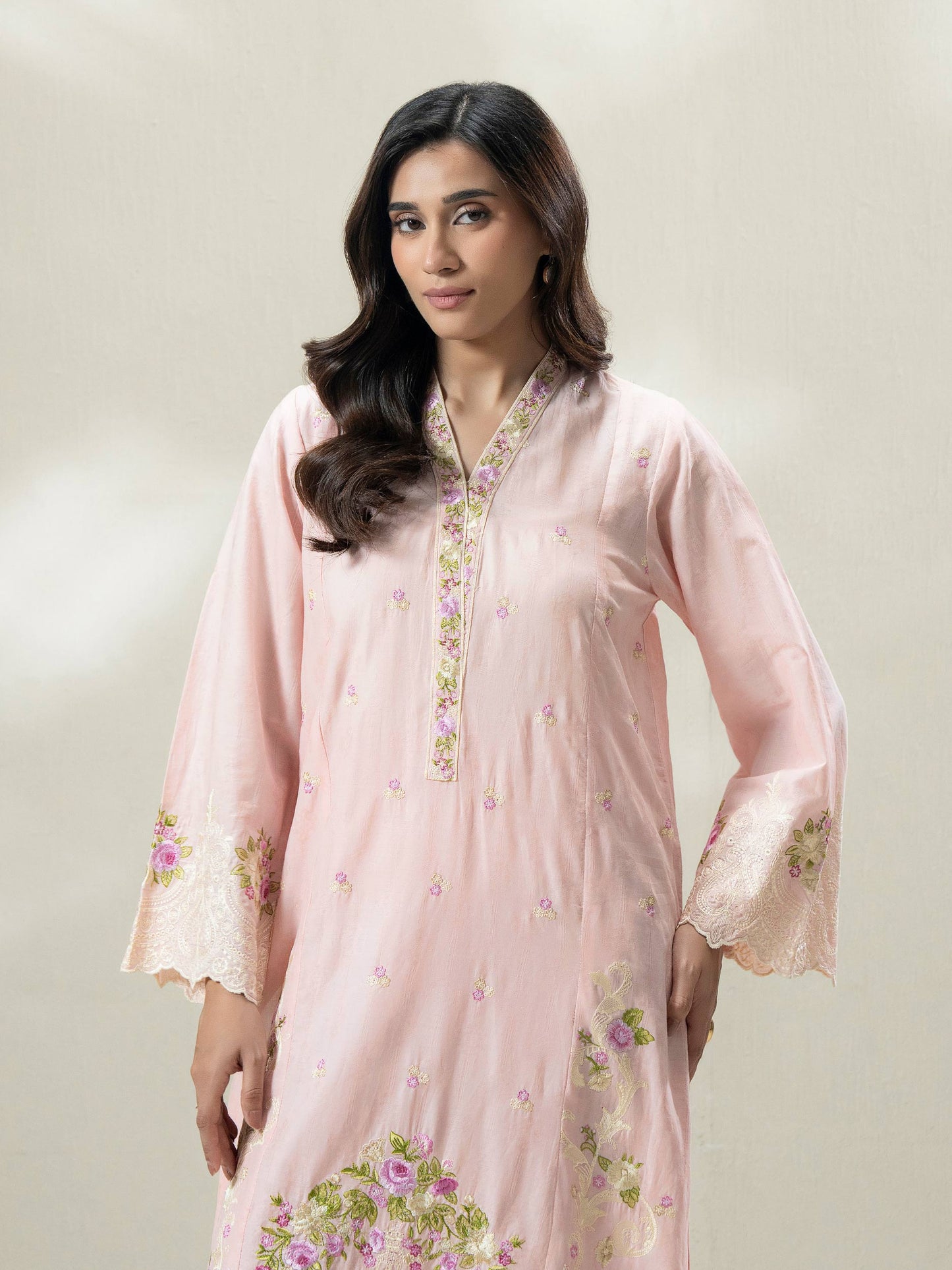 2-Piece Jacquard Suit-Embroidered (Pret)