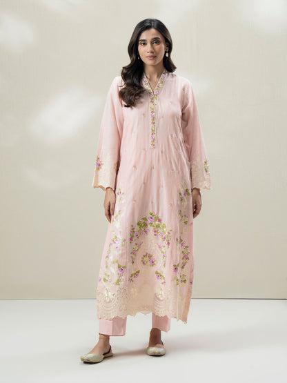 2-Piece Jacquard Suit-Embroidered (Pret)