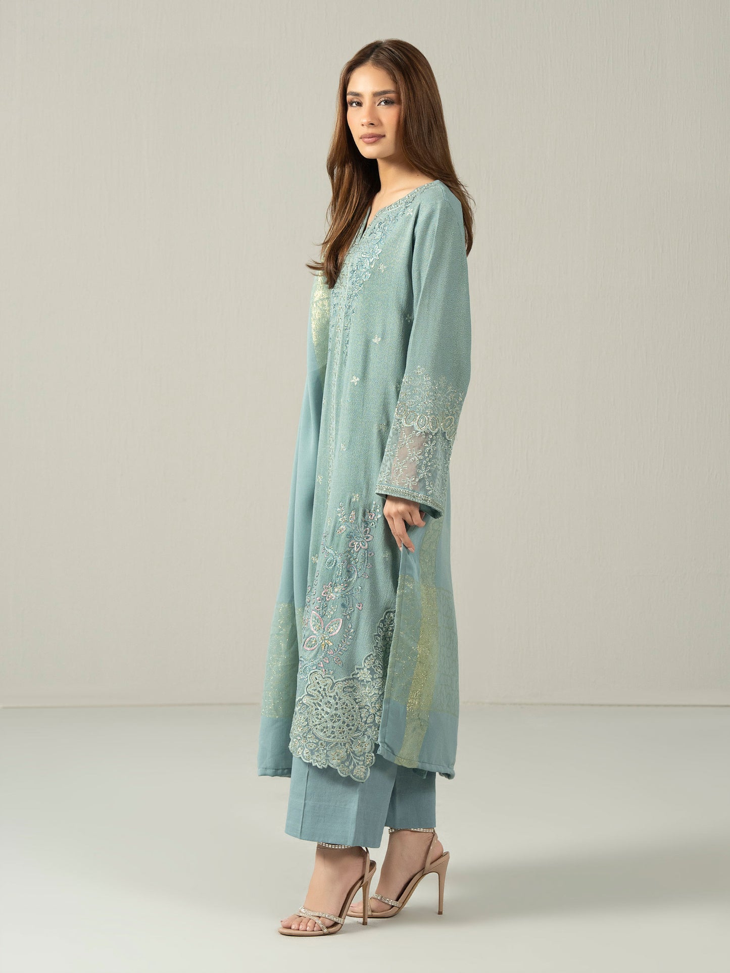 3 Piece Missouri Karandi Suit-Embroidered (Pret)