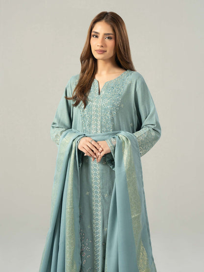 3 Piece Missouri Karandi Suit-Embroidered (Pret)