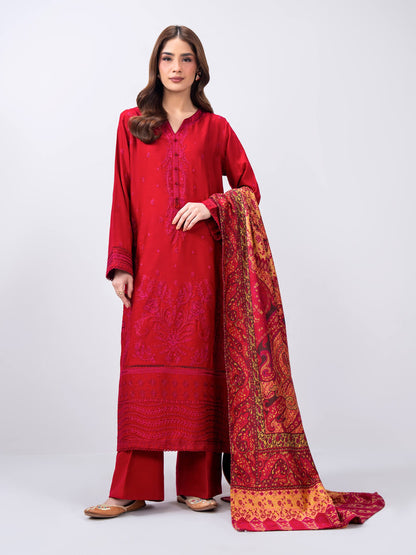 3 Piece Yarn Dyed Suit- Embroidered (Pret)