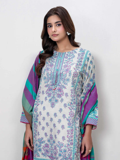 3 Piece Slub Khaddar Suit (Pret)