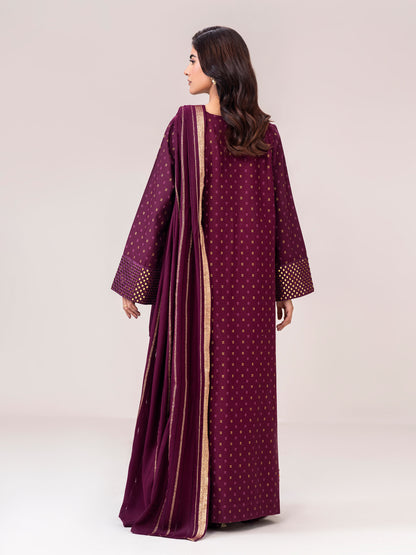 3 Piece Khaddar Suit- Embroidered (Pret)