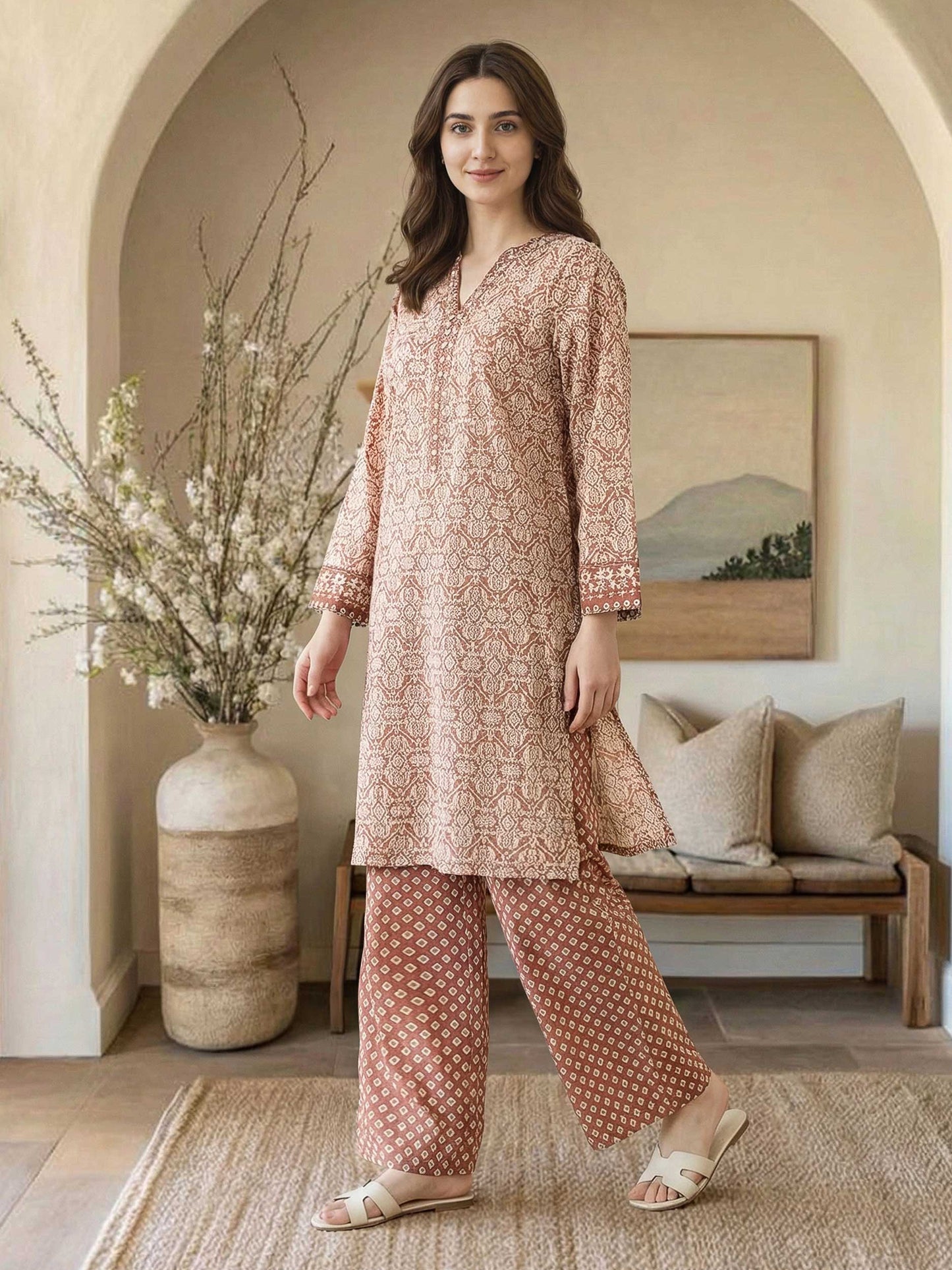 2 Piece Lawn Suit (Pret)
