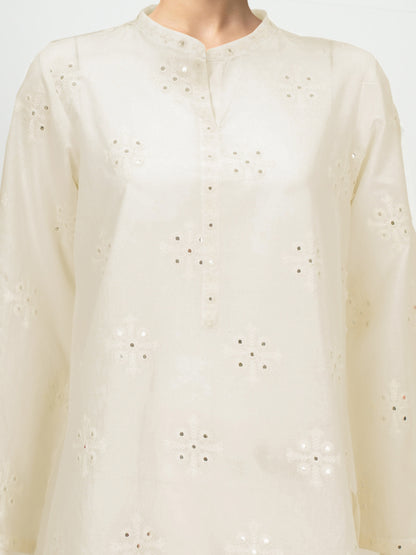 2 Piece Cambric Suit- Embroidered (Pret)