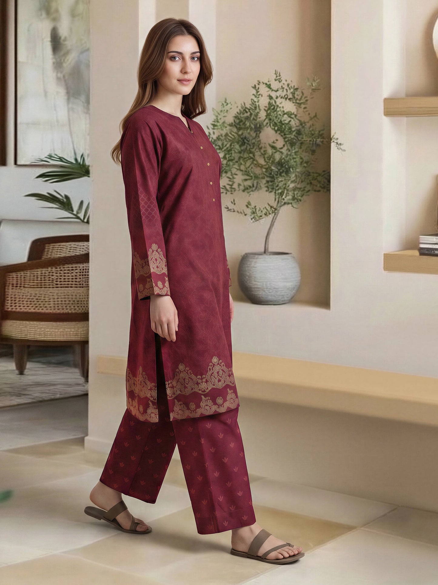 2 Piece Lawn Suit (Pret)