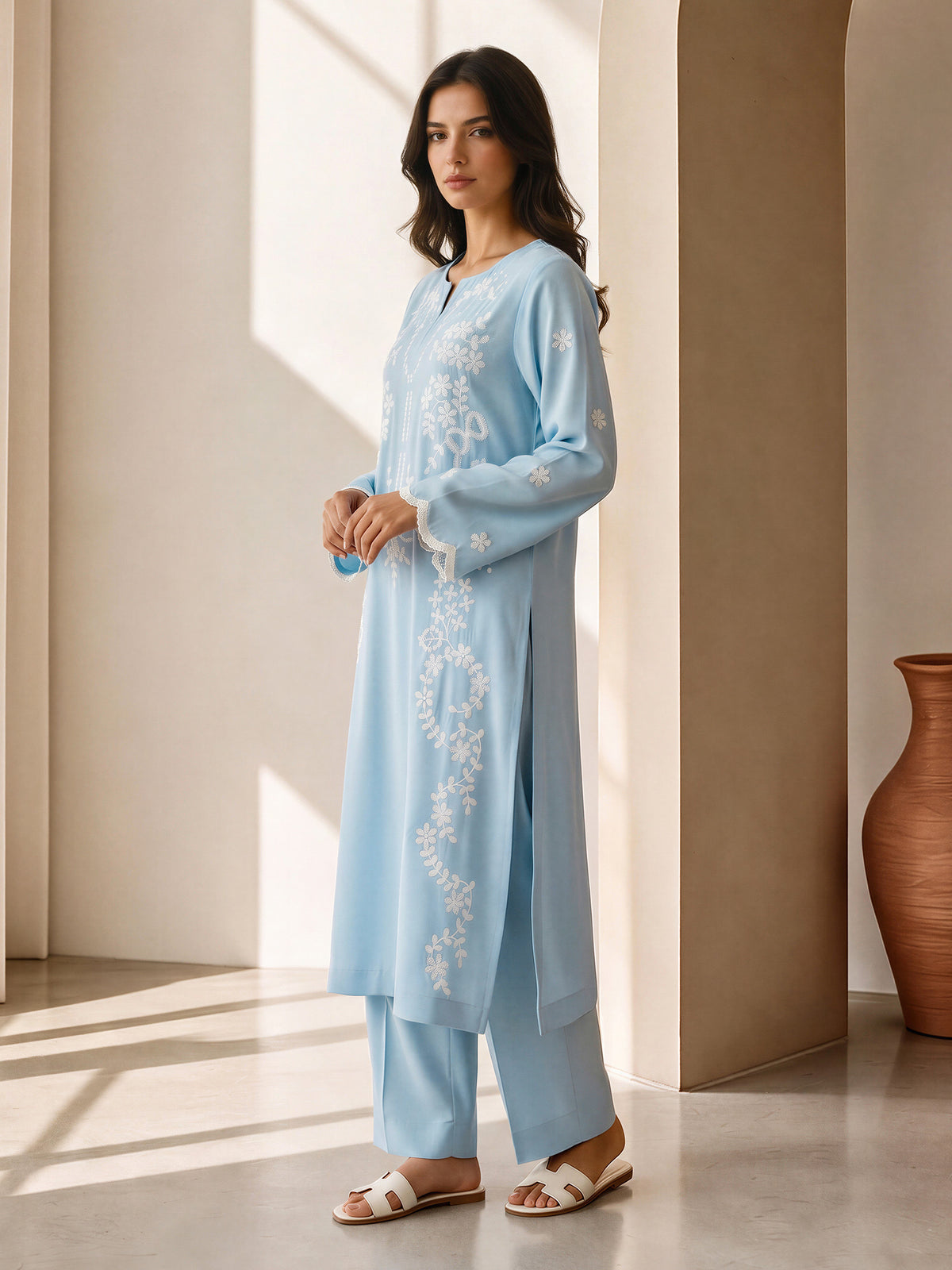 2 Piece Grip Winter Suit- Embroidered (Pret)