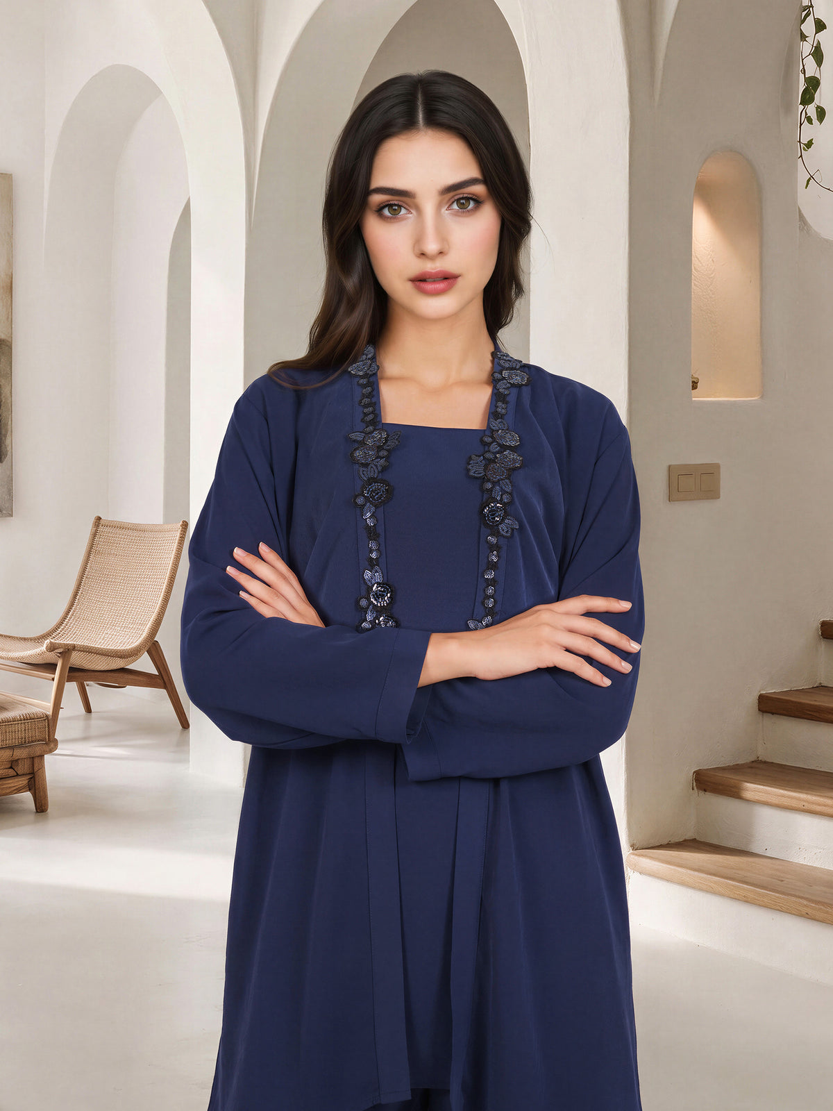 2 Piece Grip Texture Suit- Embroidered (Pret)
