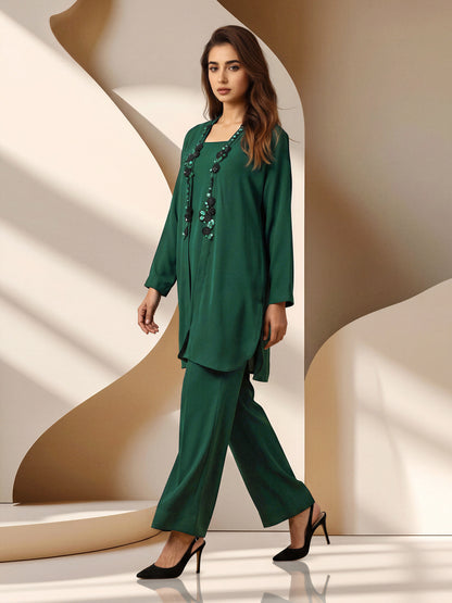2 Piece Grip Texture Suit- Embellished (Pret)