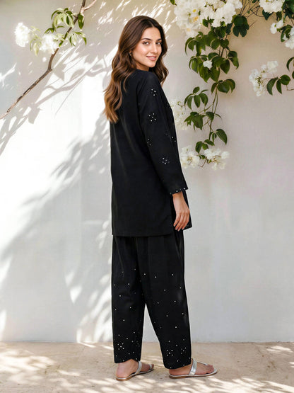 2 Piece Cambric Suit- Embroidered (Pret)