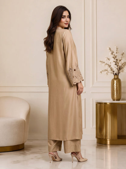 2 Piece Silk Suit- Embroidered (Pret)