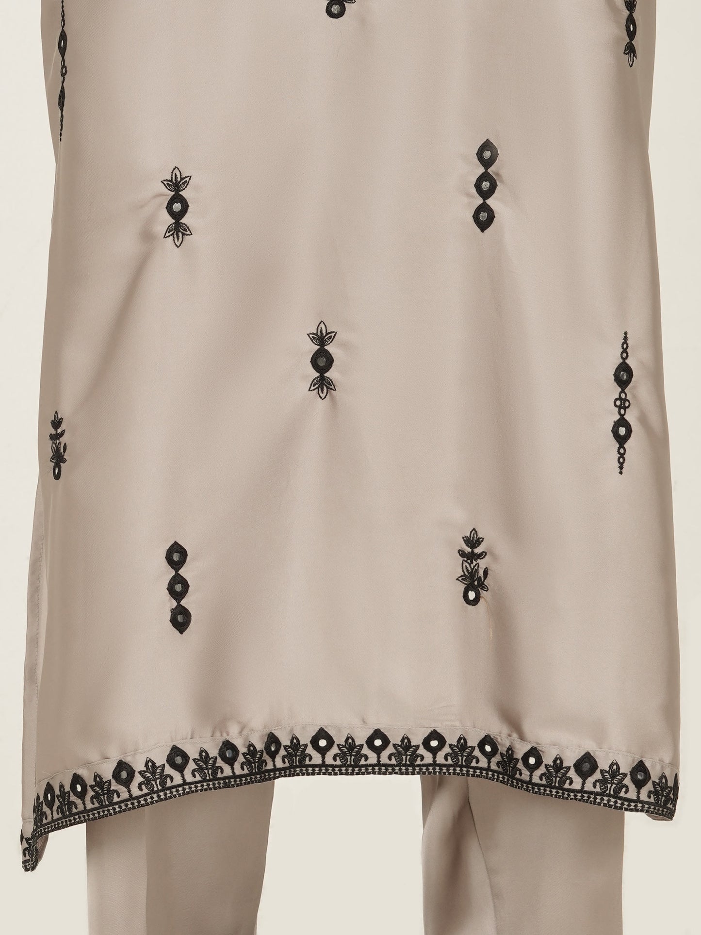 2 Piece Silk Suit- Embroidered (Pret)