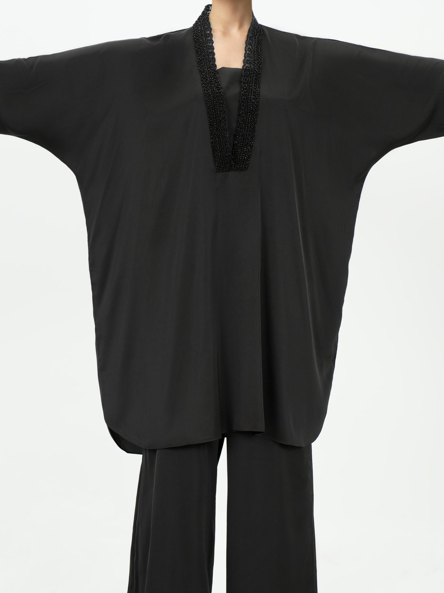 2 Piece Silk Suit- Embellished (Pret)