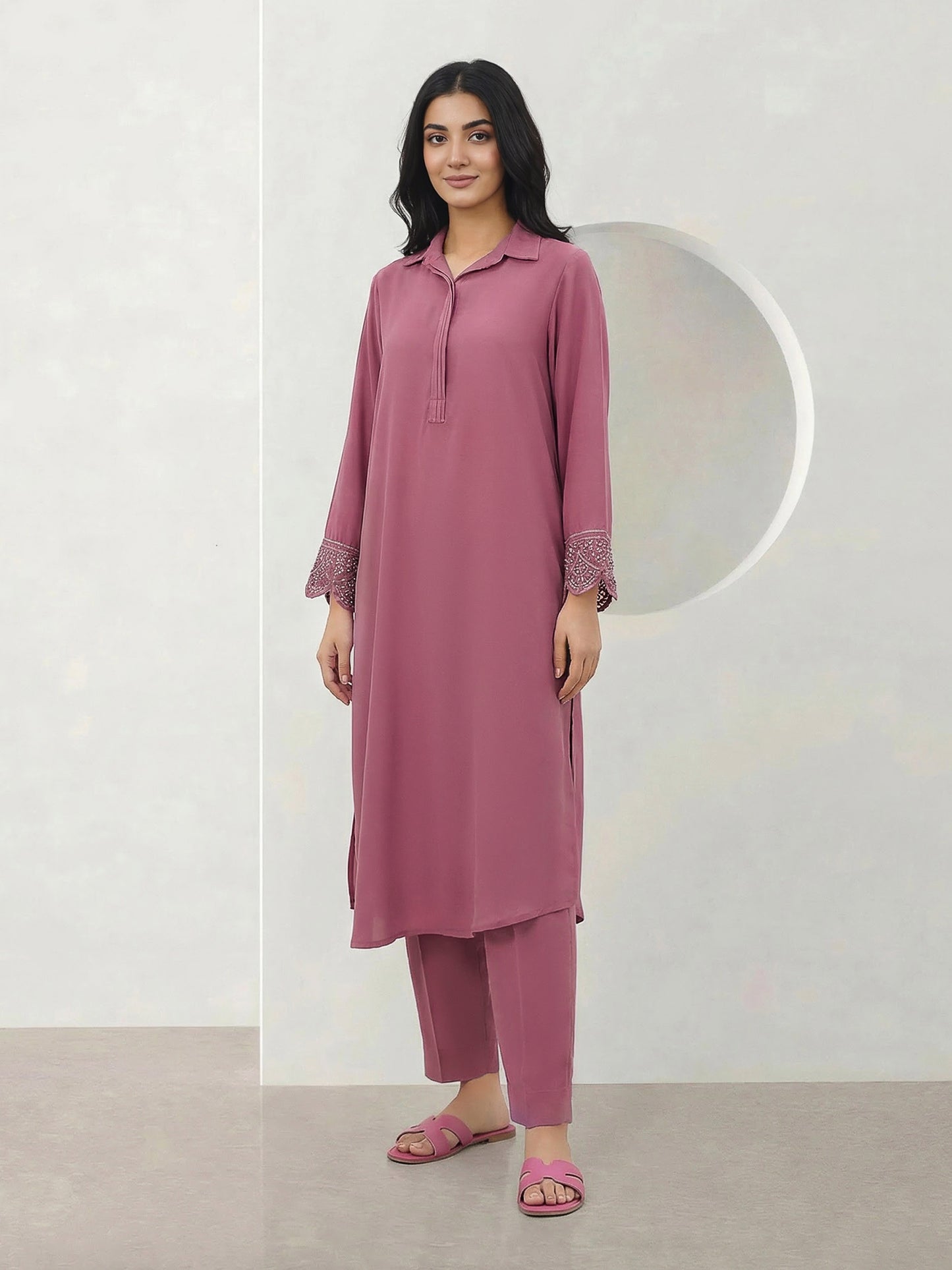 2 Piece Grip Suit- Embroidered (Pret)
