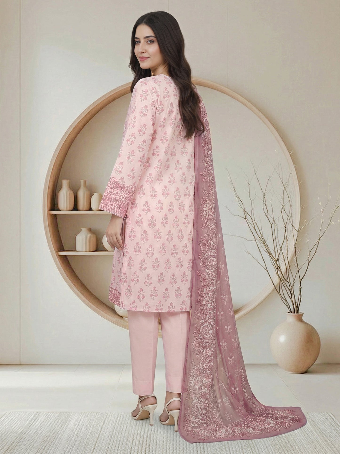 3 Piece Lawn Suit- (Pret)