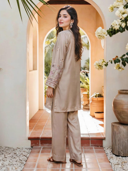 Silk Co-ord Set- Embroidered
