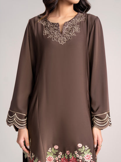 2 Piece Silk Suit- Embroidered