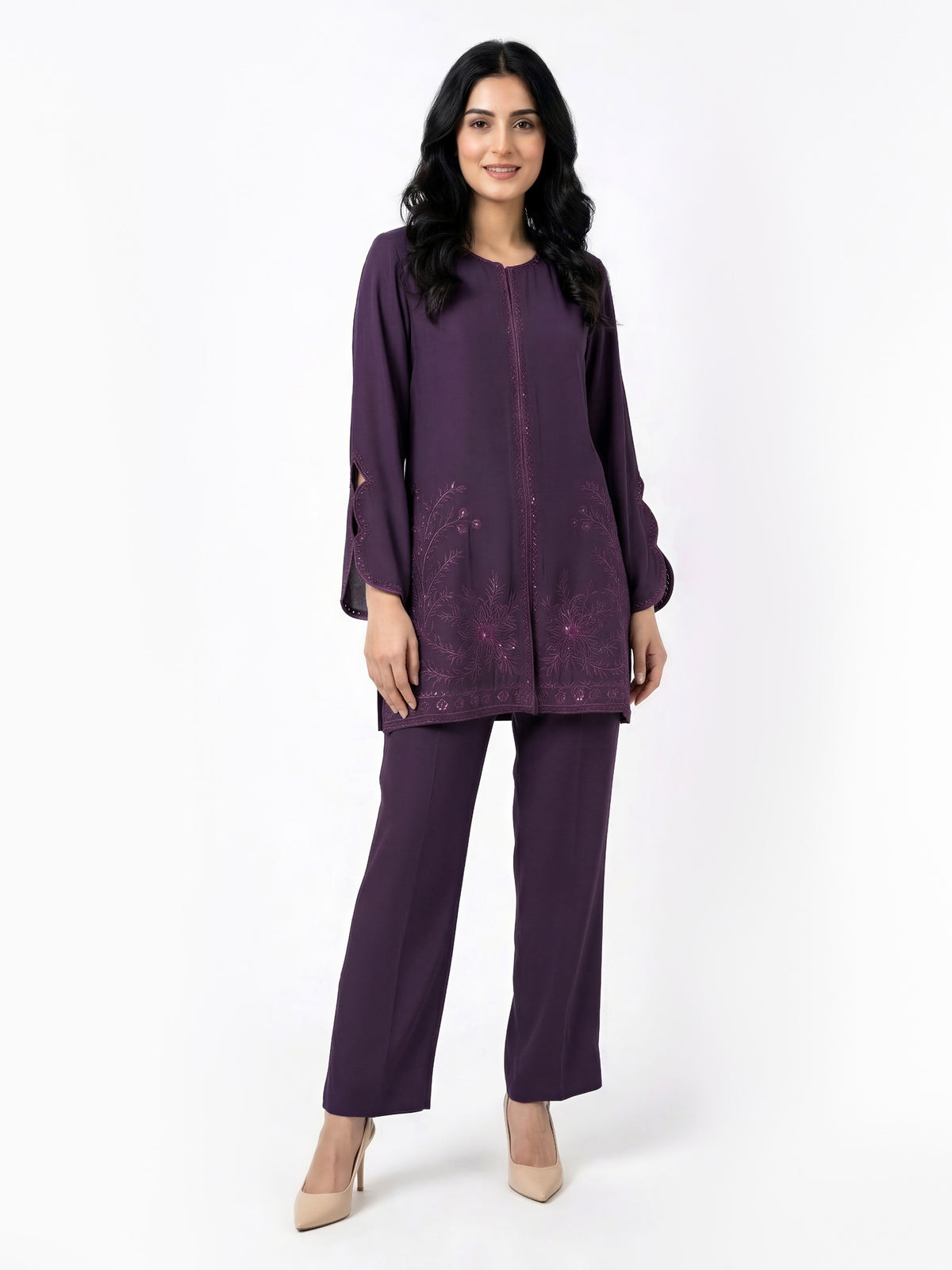 Premium Silk Co-ord set- Embroidered