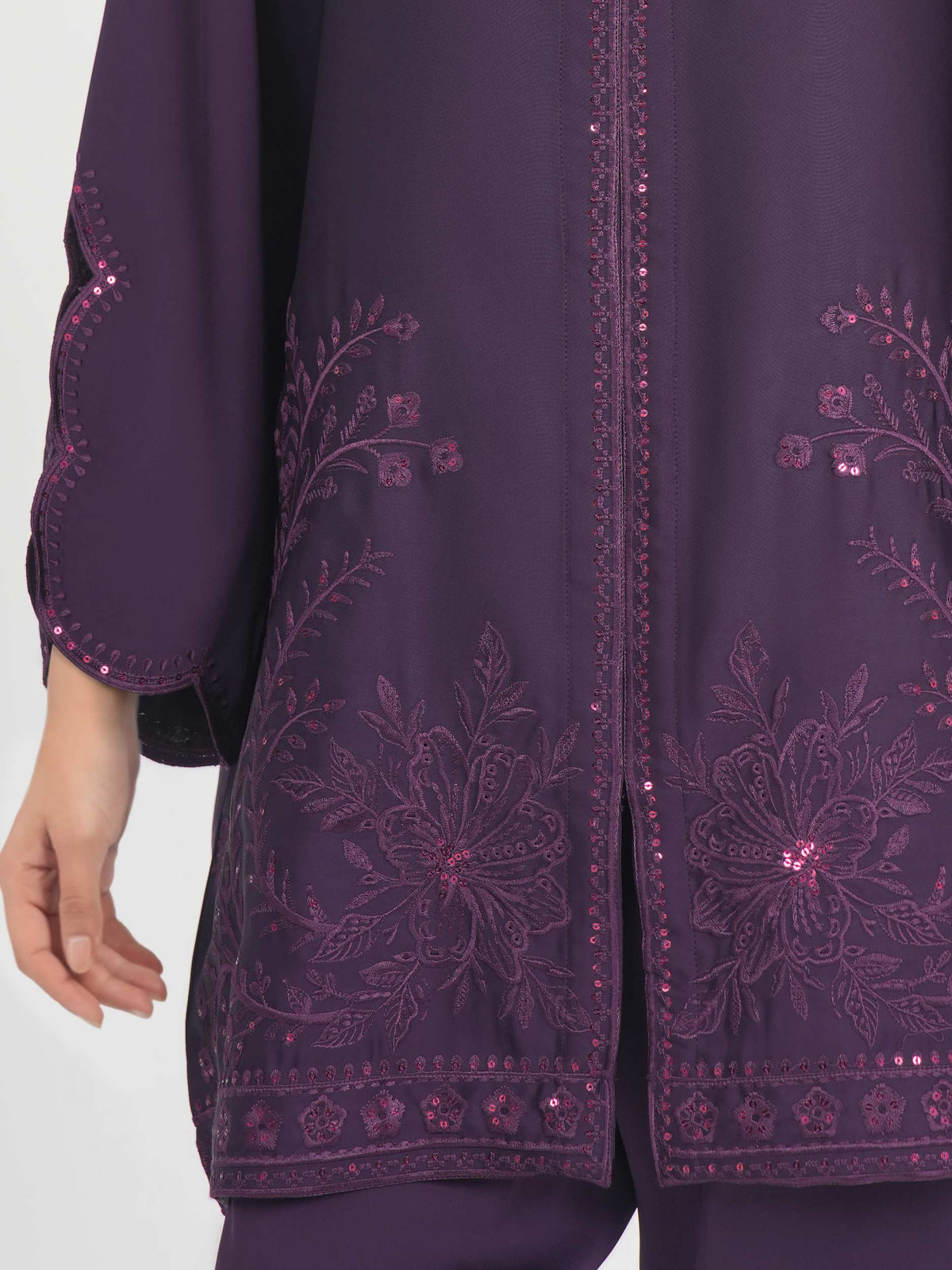 Premium Silk Co-ord set- Embroidered