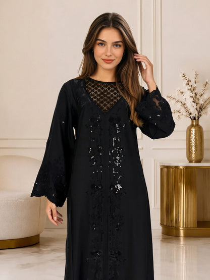 Silk Premium Kaftan- Embroidered (Pret)