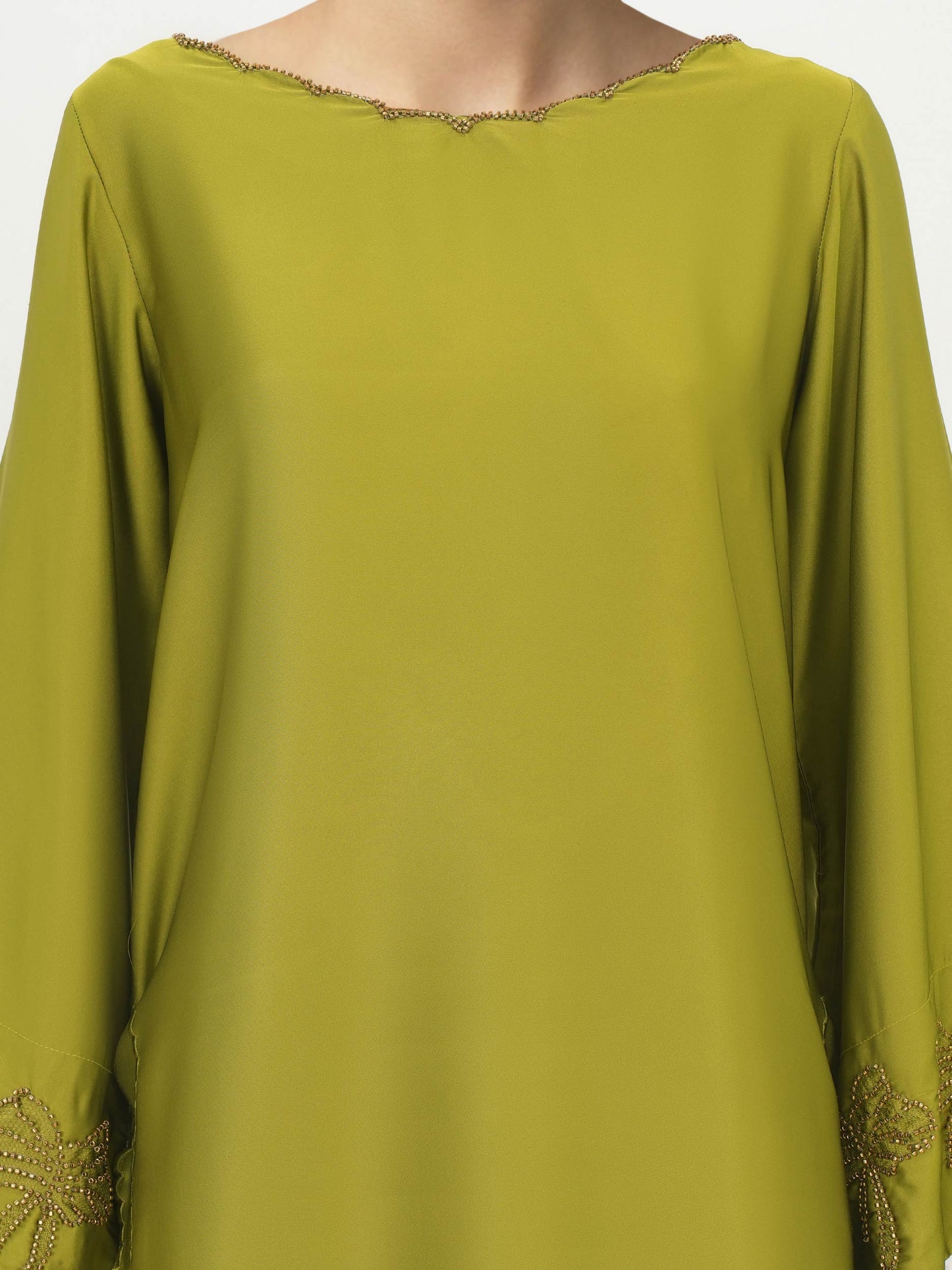 2 Piece Silk Suit- Embellished (Pret)