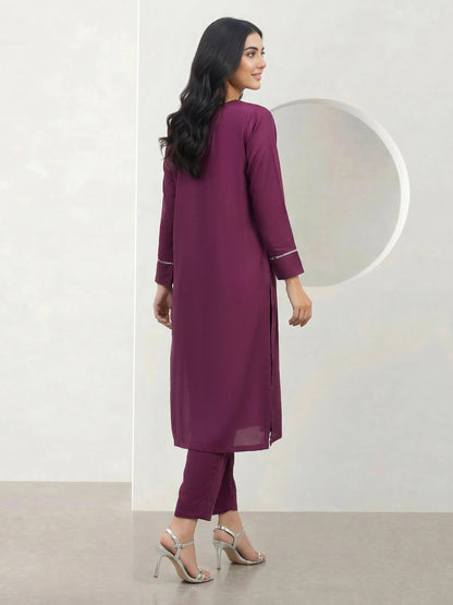 2 Piece Silk Suit- Embellished (Pret)