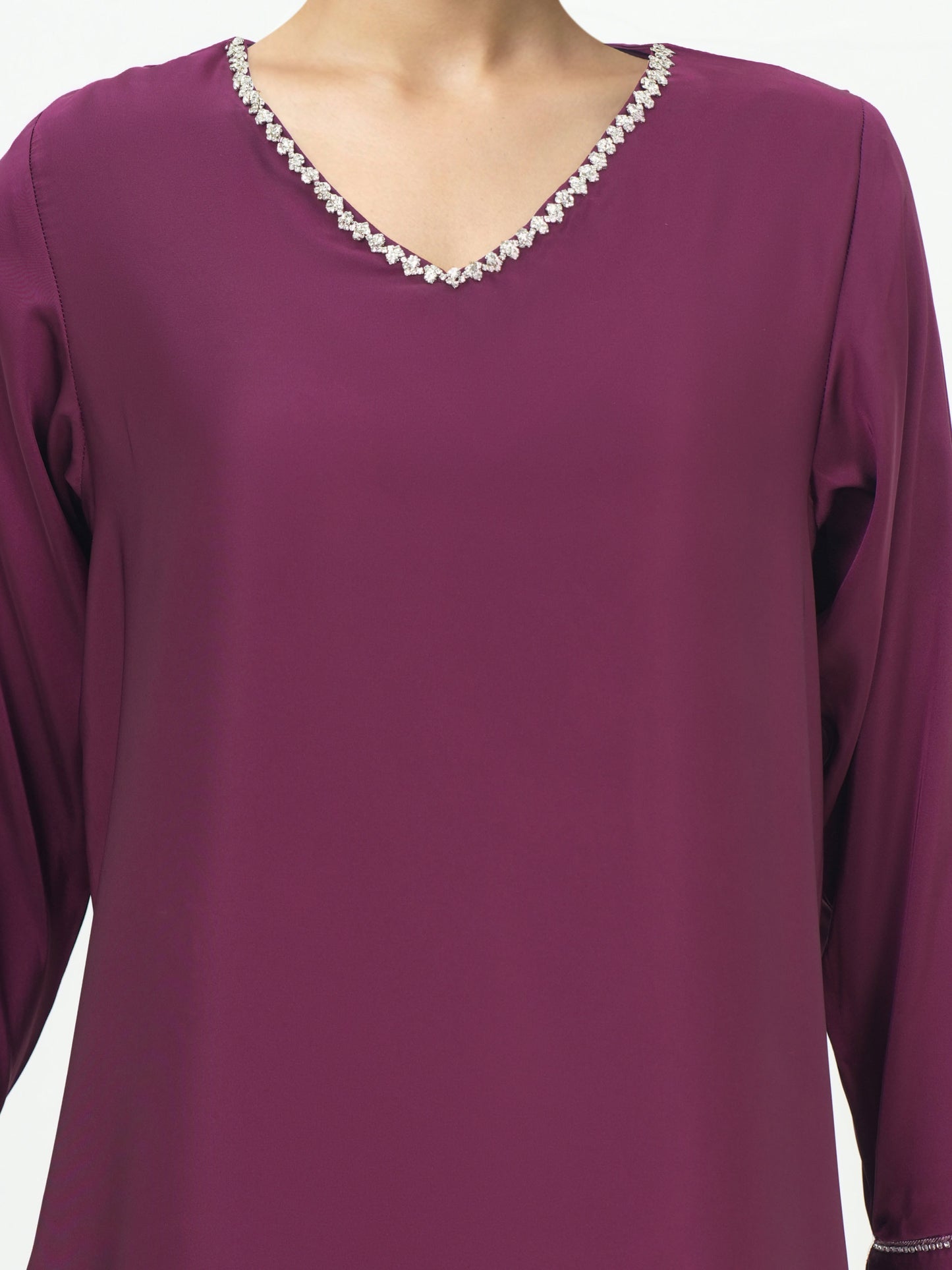 2 Piece Silk Suit- Embellished (Pret)