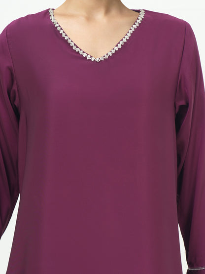 2 Piece Silk Suit- Embellished (Pret)