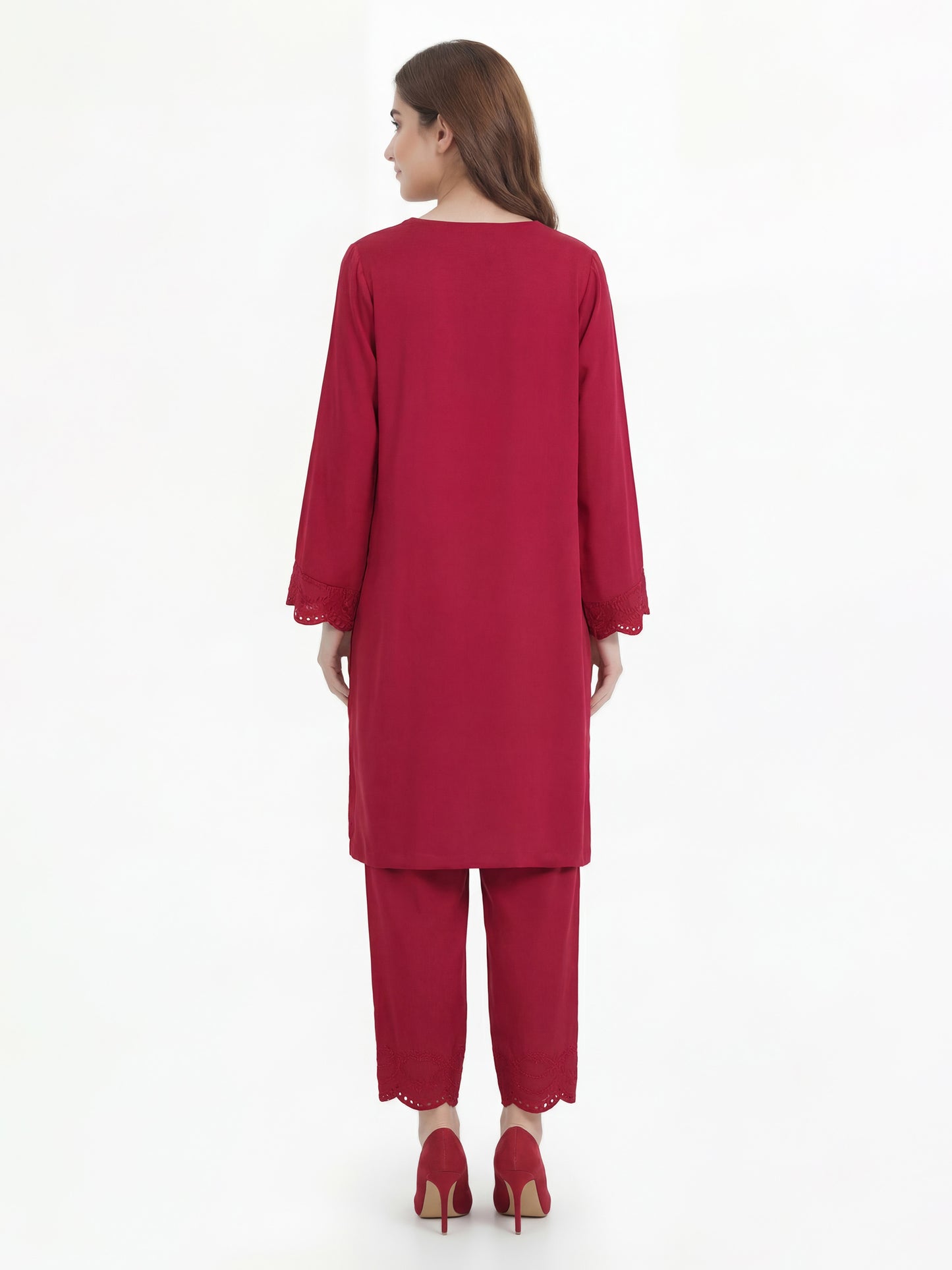 2 Piece Premium Silk Suit- Embroidered (Pret)