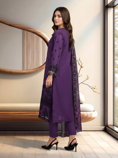 3 Piece Silk Premium Suit- Embroidered (Pret)