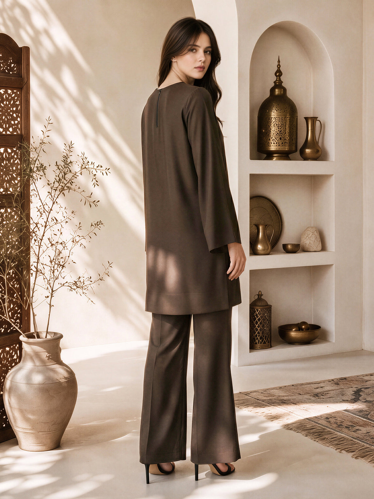 2 Piece Silk Premium Suit- Embellished (Pret)