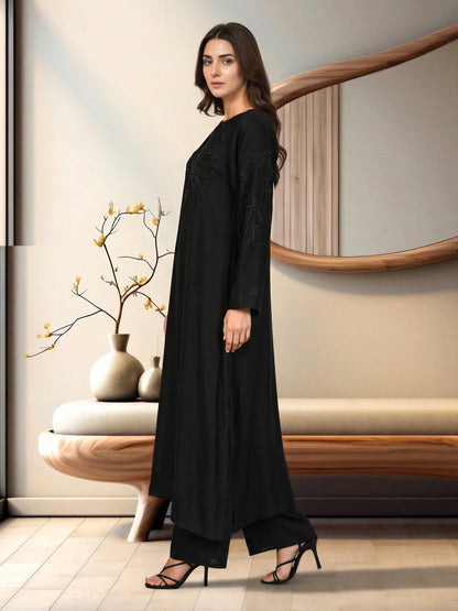2 Piece Silk Premium Suit- Embroidered (Pret)
