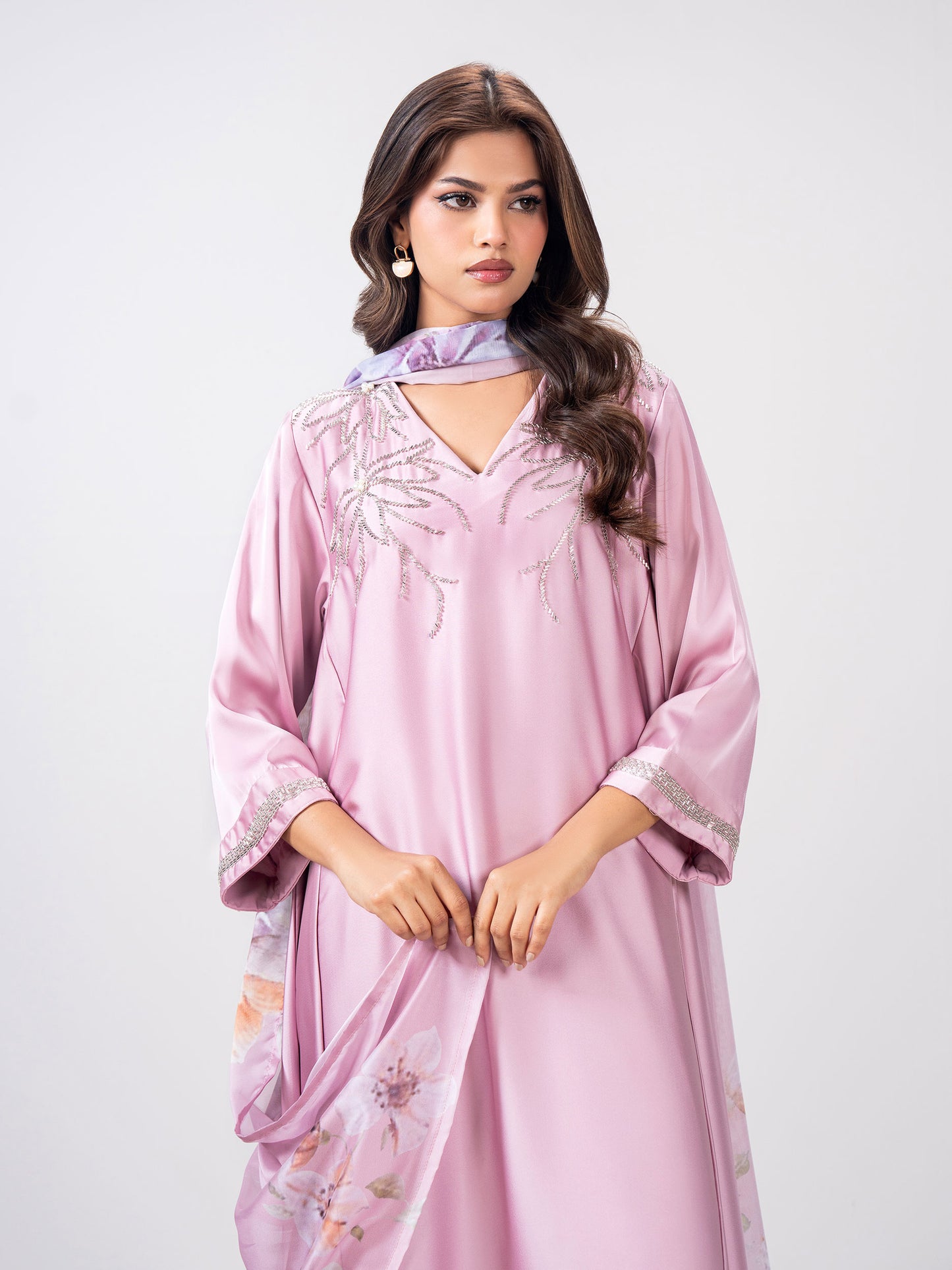 3-Piece Premium Silk Suit-Embroidered (Pret)