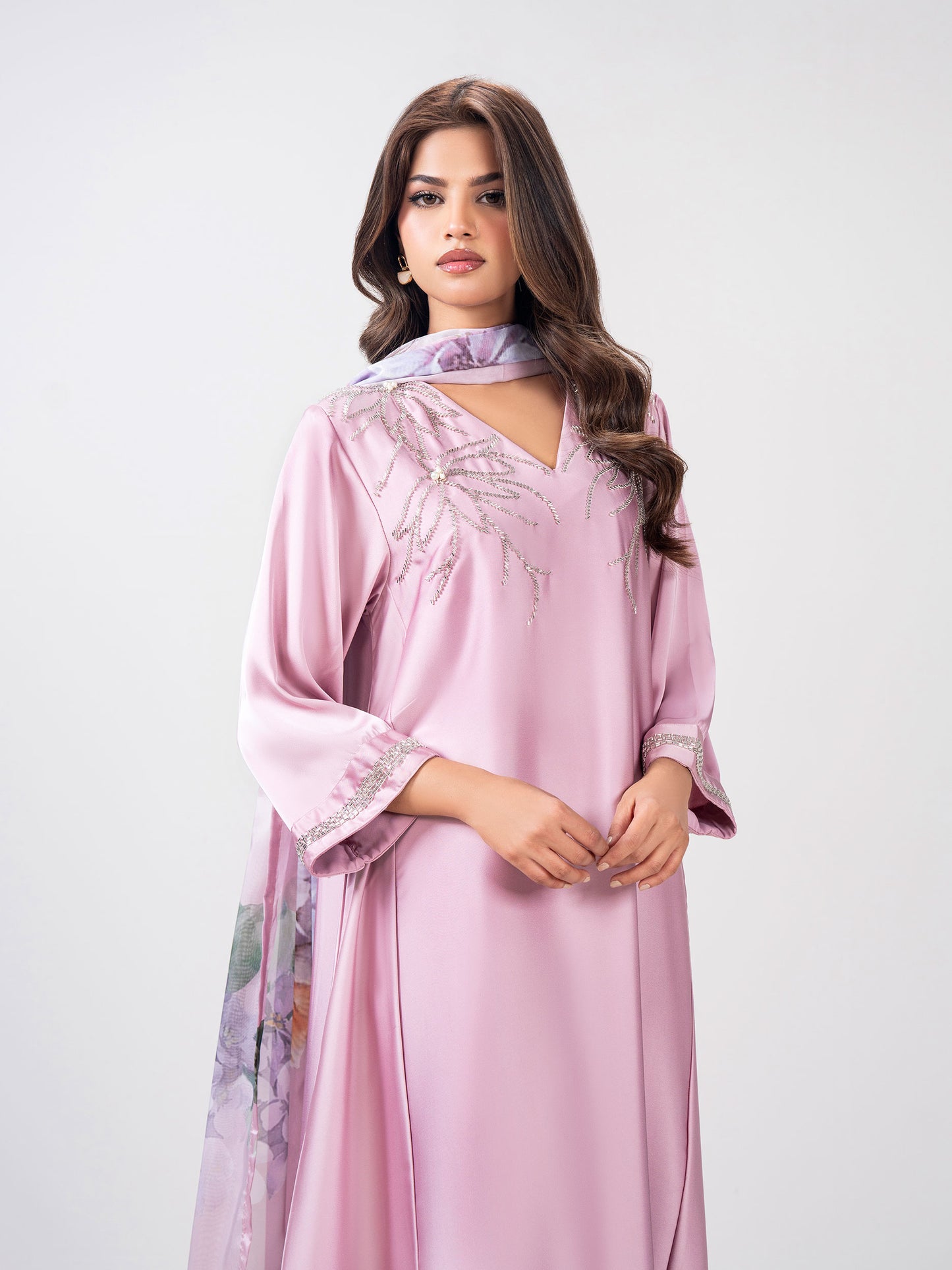 3-Piece Premium Silk Suit-Embroidered (Pret)