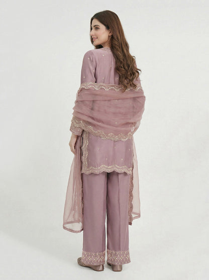 3 Piece Premium Silk Suit- Embroidered (Pret)