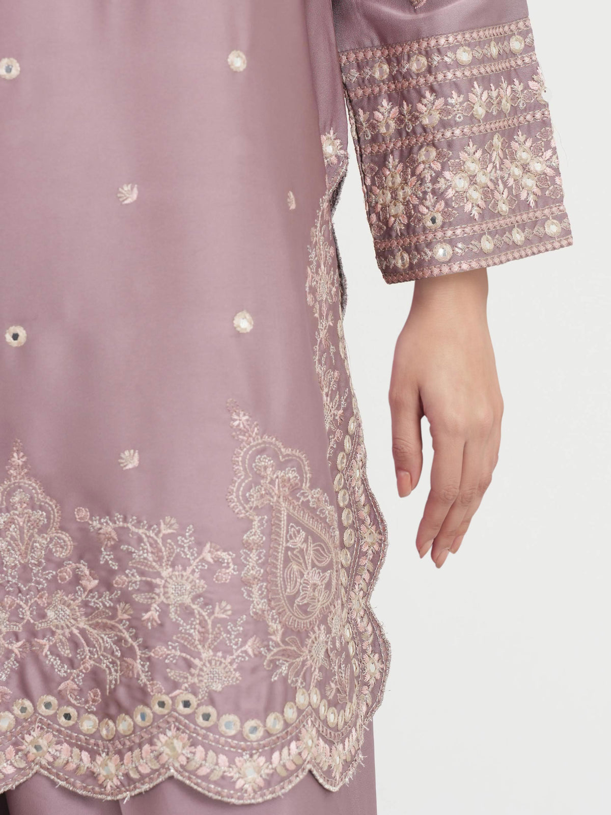 3 Piece Premium Silk Suit- Embroidered (Pret)