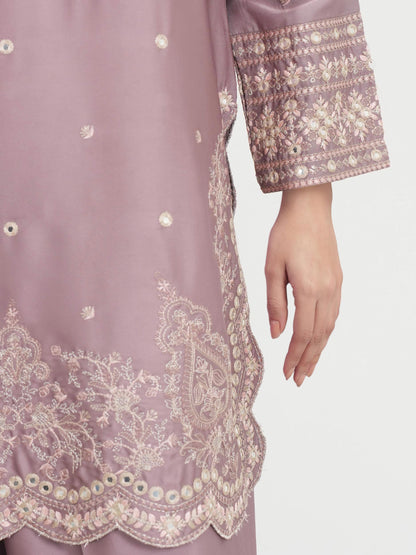 3 Piece Premium Silk Suit- Embroidered (Pret)